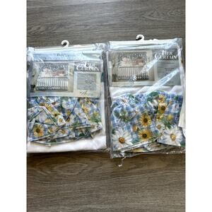 Vintage Ginham Daisy Cafe Tier Curtains